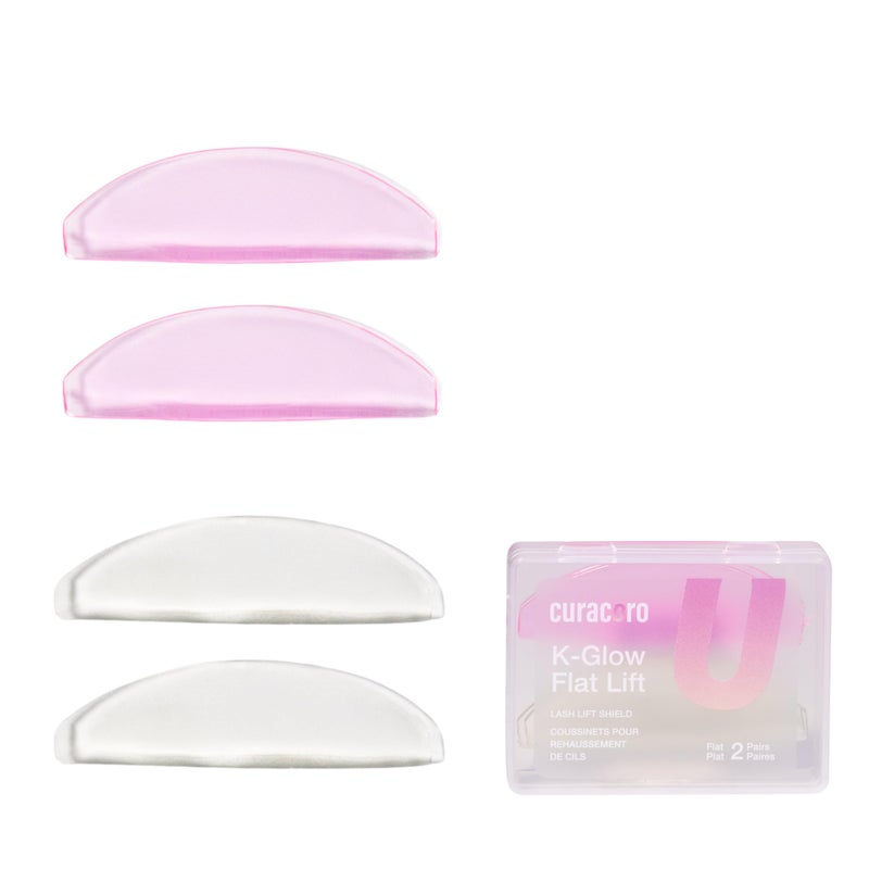 Curacoro Lash Lift Shields, 4 Pcs Korean Lash Lift Pads Self Adhesive, Lash Lifting Shields for Eyelash Straightening and Lifting, Reusable Silicone Lash Rods for Eyelash Perm Lamination - Image 1