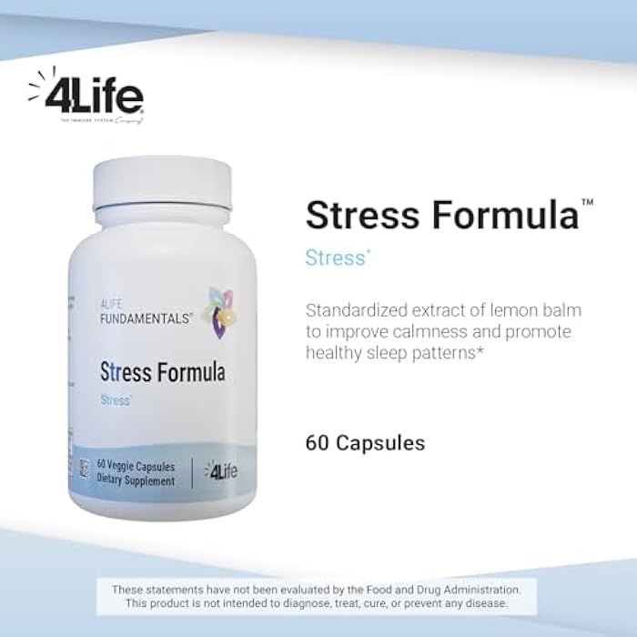 4Life Stress Formula, Dietary Supplement, Supports Nervous System and Sleep with Lemon Balm, Chamomile & Valerian Root, 60 Capsules - Image 3
