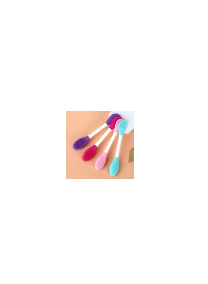 Face Mask Applicator & Face Wash Double Sided Brush Assorted Colours (1PCS) B10 - Image 1