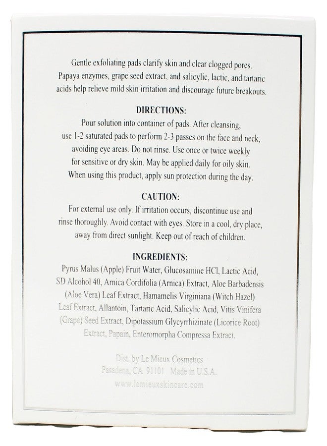 Le Mieux Skin Clarifying Pad - Salicylic Acid Facial Pads with Algae & Witch Hazel, Face Exfoliant Pads for Visible Clogged Pores, Blemishes & Breakouts, Exfoliating Skin Solution (2 oz / 30 pads) - Image 3