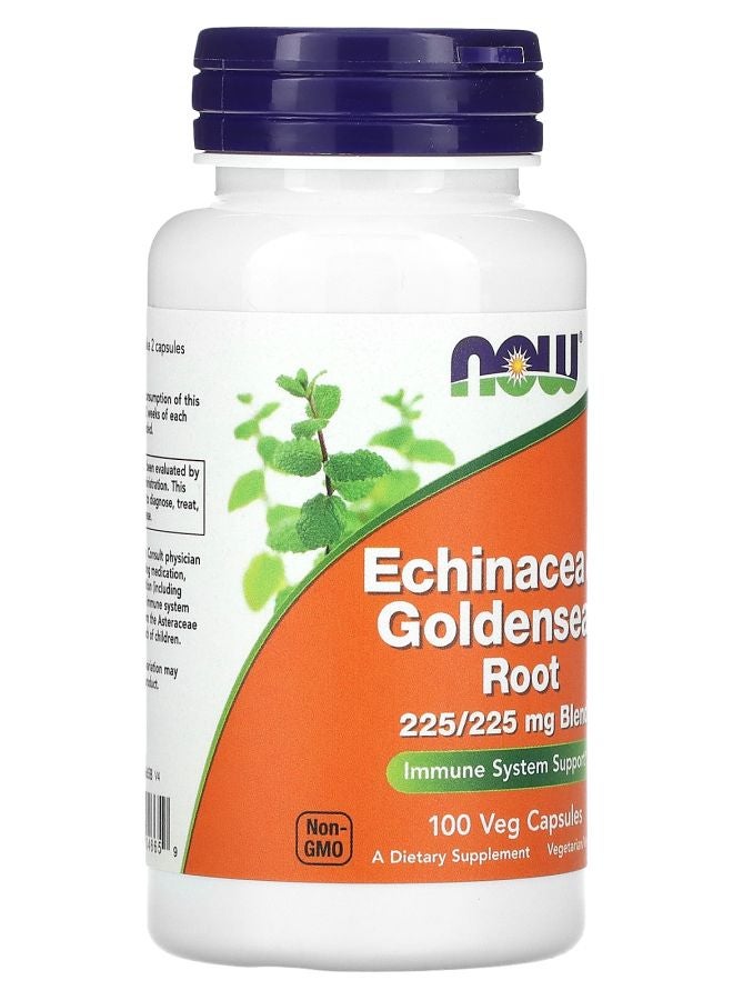 now Echinacea & Goldenseal Root 225 mg 100 Veg Capsules (225 mg per Capsule) - Image 2