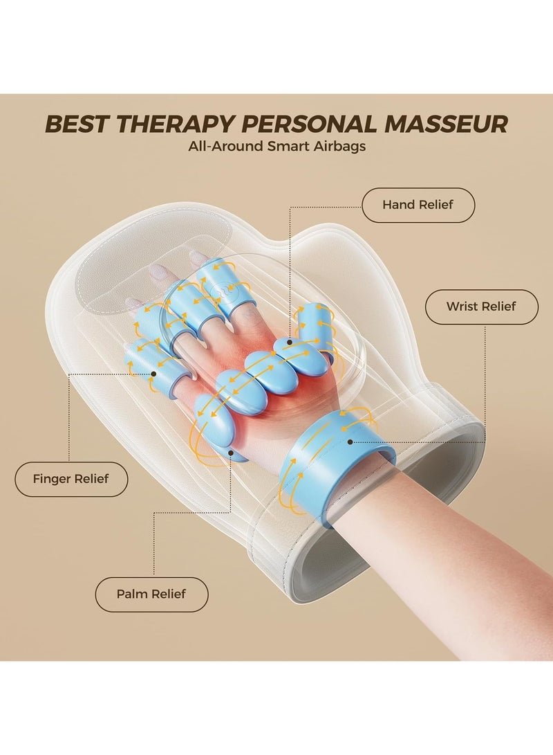 Generic Hand massager with hot compression relief, 3 massages 4 Temperatures 5 Compression Models Therapeutic gloves, arthritis and carpal tunnel muscle pressure point therapy, ideal gift for women/men  - Image 2