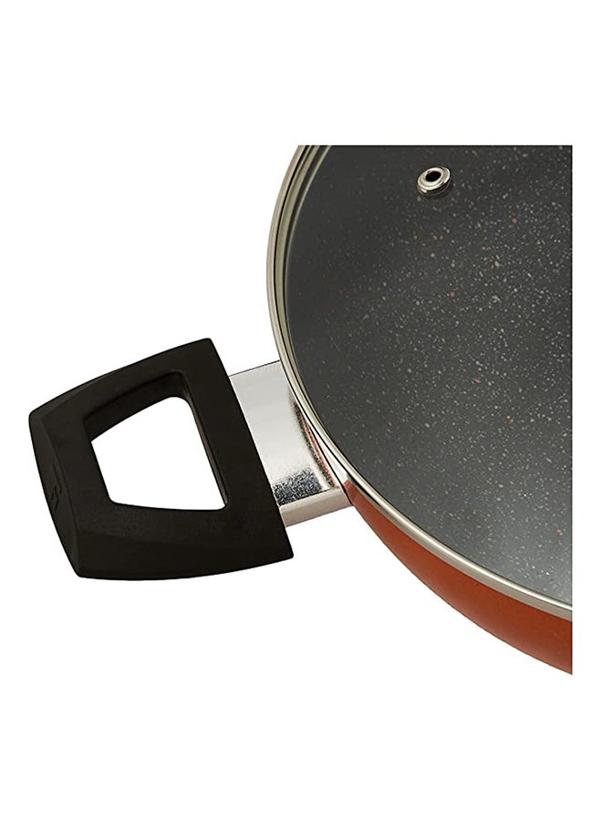 3-Piece Ultra Press Aluminium Non-Stick Induction Bottom Cookware Set Frypan 1x28, Kadai With Lid 1x28cm Coloured 28cm - Image 4