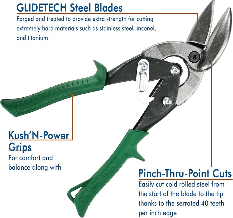 MIDWEST TOOL 5.5" Forged Molybdenum Alloy Steel Right Hand Sheet Metal Shears - Image 3