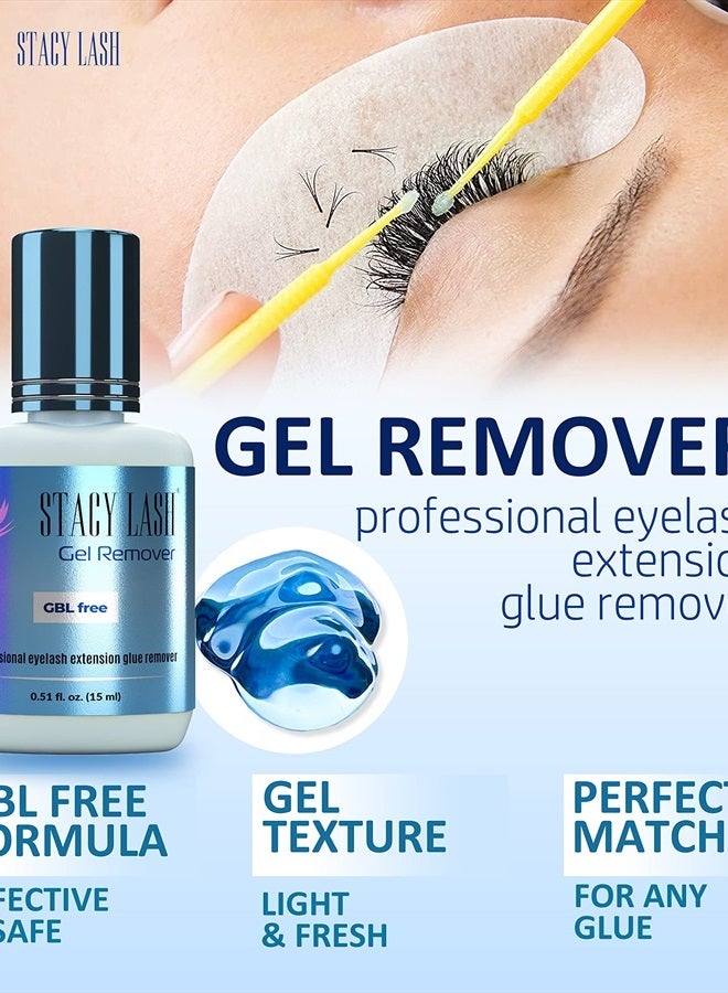 Stacy Lash جل مزيل للاصق تمديد الرموش ستايسي لاش (0.51 أونصة سائلة / 15 مل) / خالي من GBL / وقت ذوبان لاصق الرموش السريع - 60 ثانية / لون أكوامارين ورائحة لطيفة / مستلزمات احترافية - Image 2