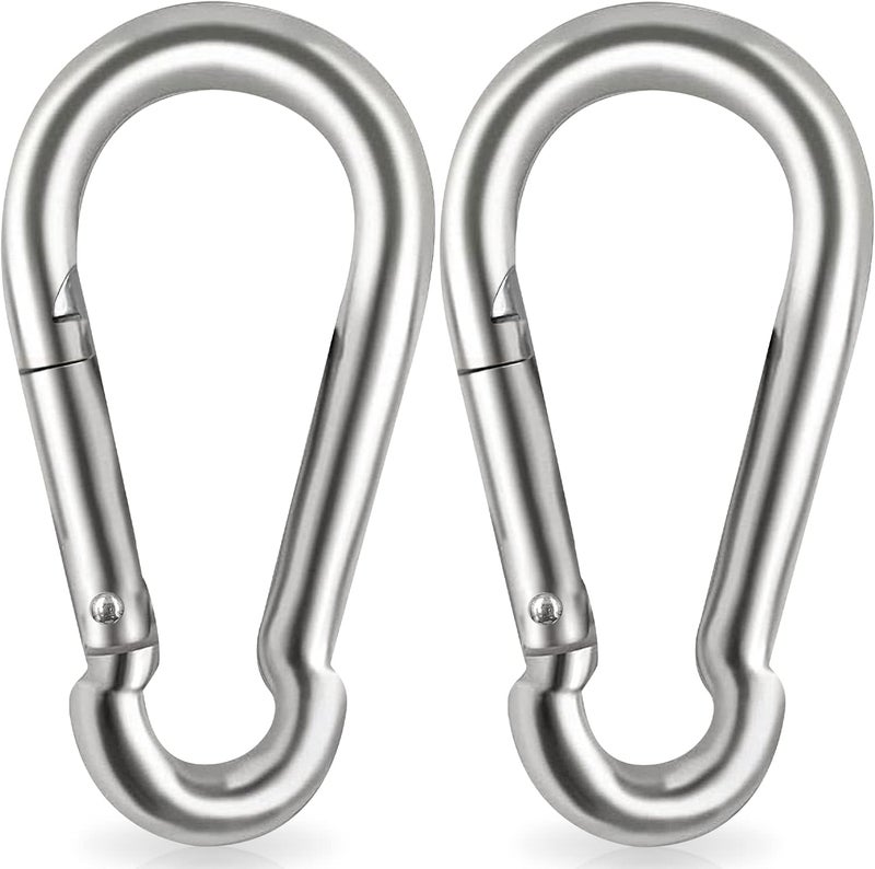 Acquwistach مشابك كارابيني قفل، قفل مشبك نابض من الفولاذ المقاوم للصدأ - مشبك كارابيني من الفولاذ المقاوم للصدأ 304 مع برغي إبهام - Image 1