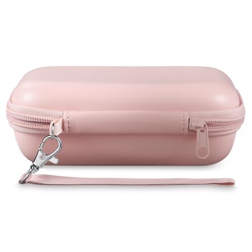 MUQING Portable Glasses and Contact Case 2 in 1, Travel Contact Cases Bag Box Holder, Included Built-in Mirror, Tweezer, Colored Lens Solution Bottle and Hand Strap(Pink) - Image 2