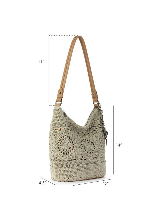 The Sak womens Sequoia Hobo Bag in Hand-crochet, Natural Grey Medallion, One size - Image 2