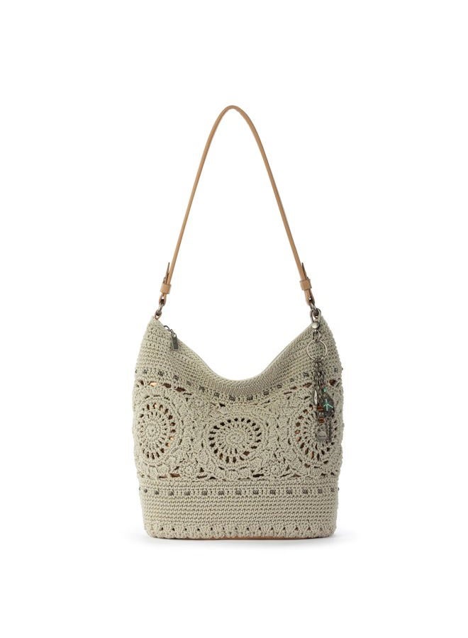The Sak womens Sequoia Hobo Bag in Hand-crochet, Natural Grey Medallion, One size - Image 1