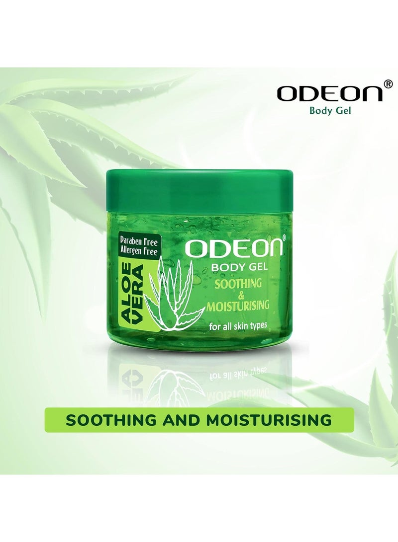 Odeon Aloe Vera Gel (300Ml) Soothing Moisturizer For Dry Skin Sunburn Relief Hydrates Repairs and Calms Irritation Natural Paraben-Free Best For All Skin Types - Image 2