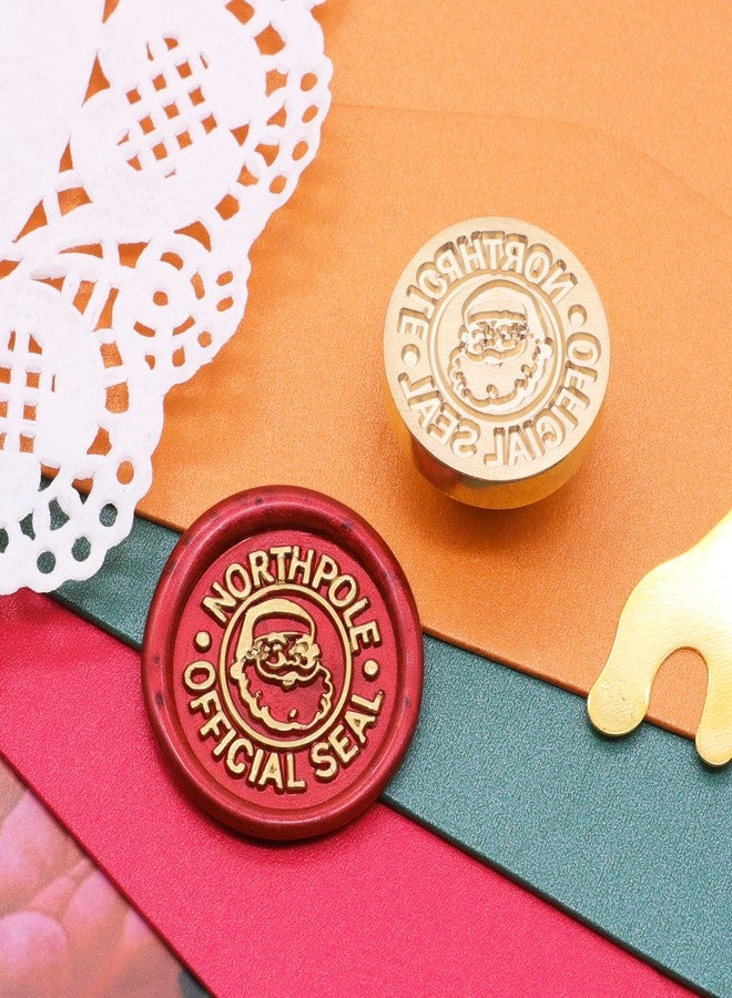 SWANGSA Santa Claus Northpole Official Wax Seal, Vintage Wood Stamp With Removable Brass Head, Great for Decorating Christmas Party Invitations and Gift Packing - Image 4