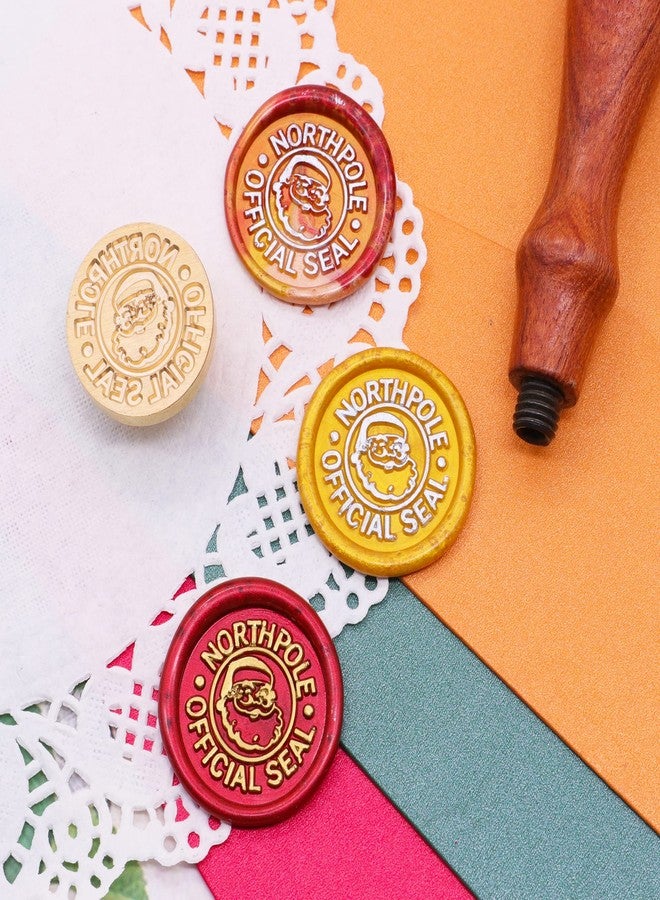 SWANGSA Santa Claus Northpole Official Wax Seal, Vintage Wood Stamp With Removable Brass Head, Great for Decorating Christmas Party Invitations and Gift Packing - Image 5