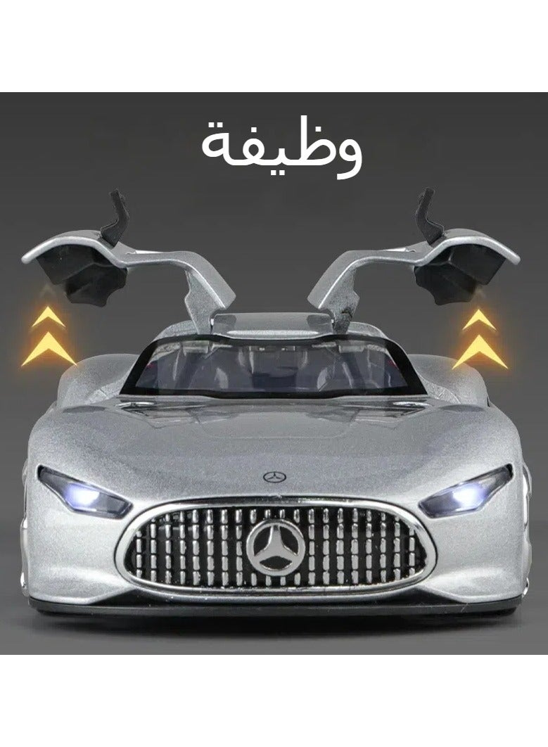 general 1:32 Daben GT Alloy Car Model Simulation Racing Sports Car Children's Metal Pull Back Toy Car Collection Ornaments - Image 3