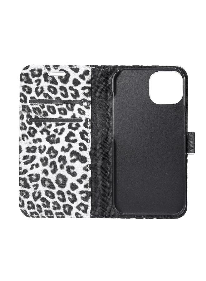 إيروريكس جراب هاتف جلدي بتصميم جلد الفهد لهاتف iPhone 15 Plus - Image 4