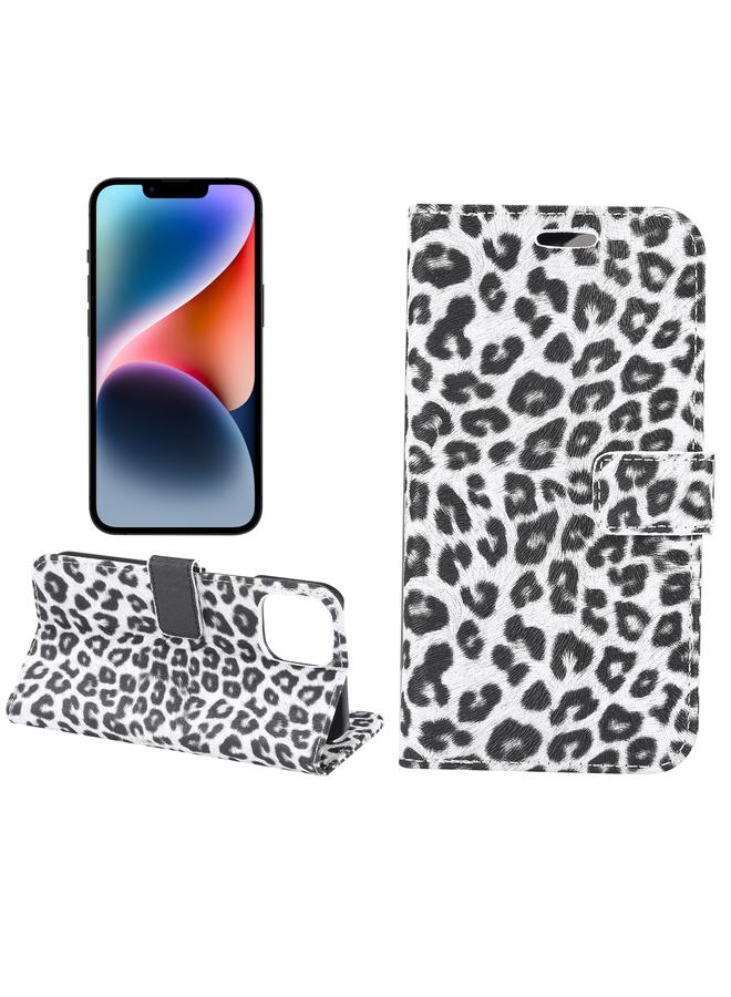 إيروريكس جراب هاتف جلدي بتصميم جلد الفهد لهاتف iPhone 15 Plus - Image 1