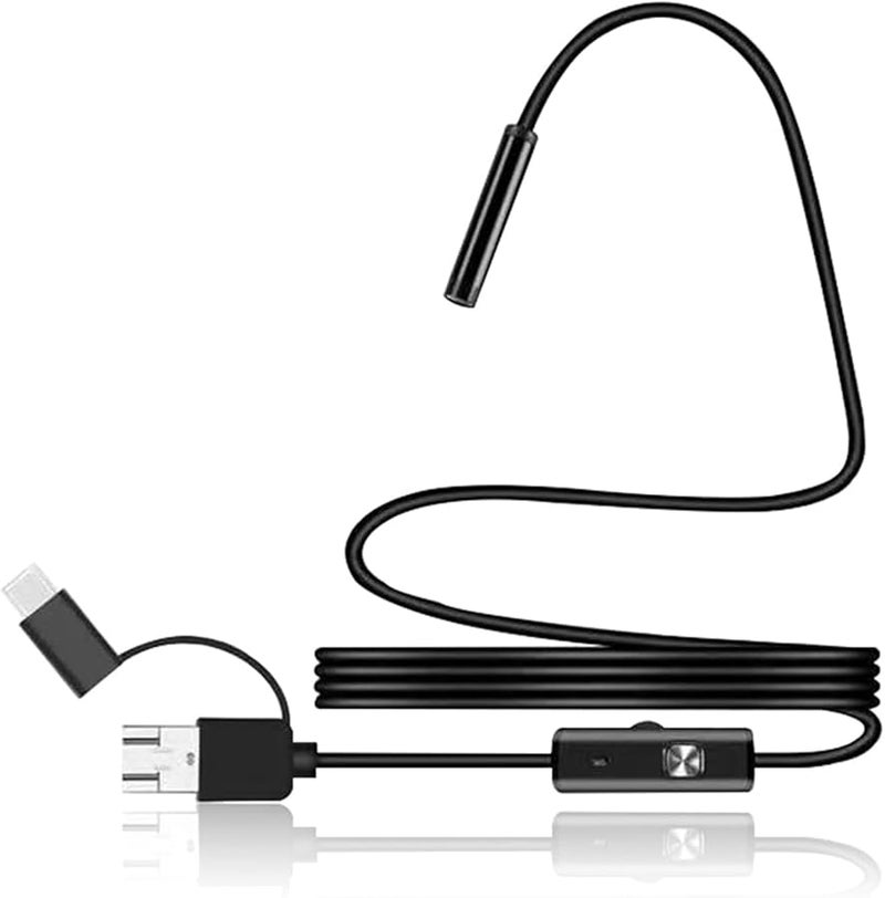 5M Endoscope Camera with 6 LED Lights Borescope Inspection Snake Camera for Cellphone PC - Image 5