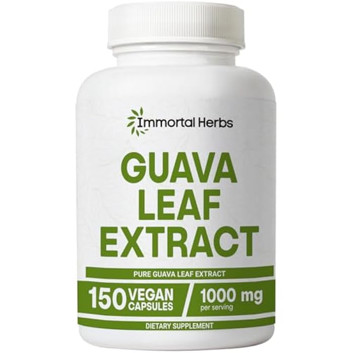 Immortal Herbs Guava Leaf Extract 1000mg, 10:1 Extra Strength, 150 Pills, Non-GMO & Gluten-Free Guava Extract Capsules for Women and Men - Image 1