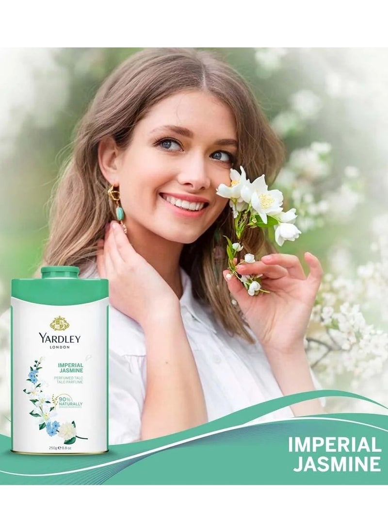 Yardley Yardley London Imperial Jasmine Talc Powder - 250 gm  - Image 2