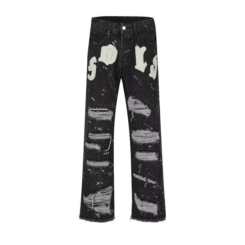 Unisex Classic Denim Jeans Loose Fit Daily Outdoor Wear - Image 1