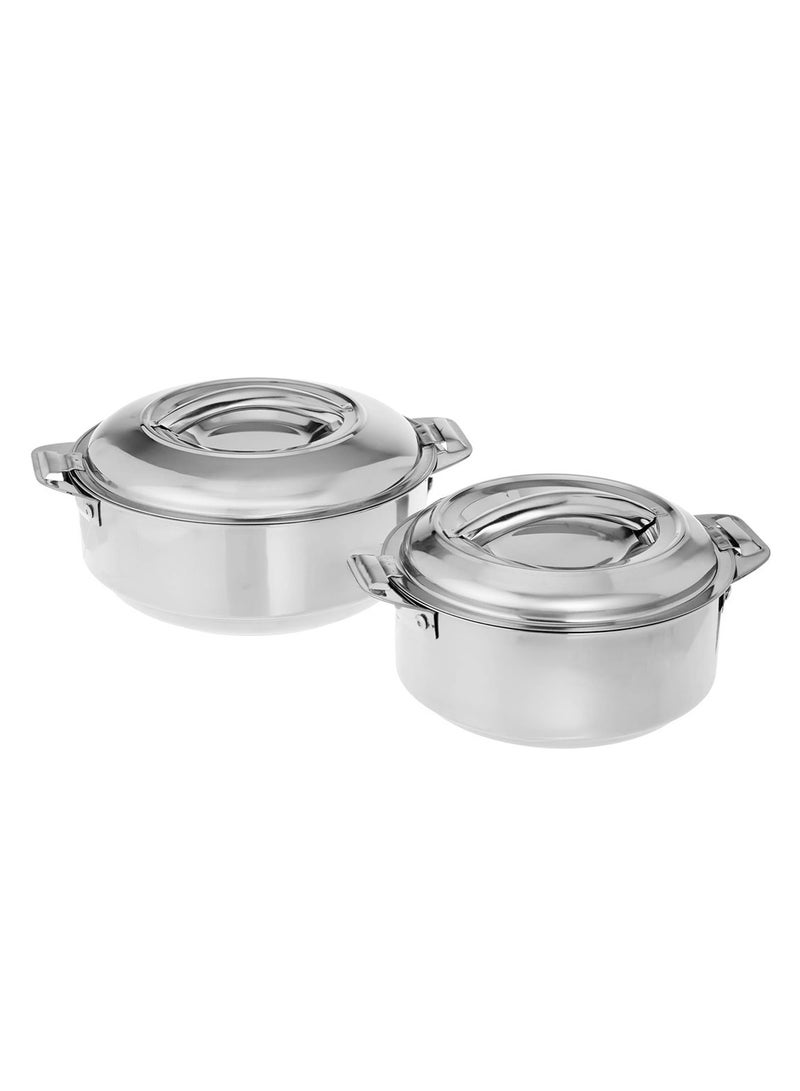National Silver Premium 3-Piece Stainless Steel Casserole Set with Steel Lids and Handles Heavy Duty Metal Serving Pots for Daily Kitchen Dining - Image 3