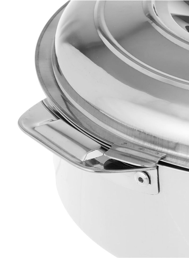 National Silver Premium 3-Piece Stainless Steel Casserole Set with Steel Lids and Handles Heavy Duty Metal Serving Pots for Daily Kitchen Dining - Image 4