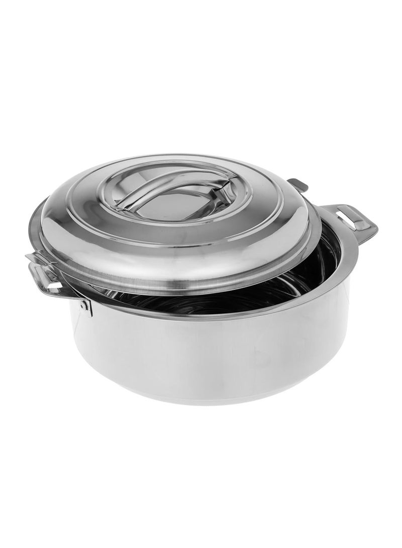 National Silver Premium 3-Piece Stainless Steel Casserole Set with Steel Lids and Handles Heavy Duty Metal Serving Pots for Daily Kitchen Dining - Image 2