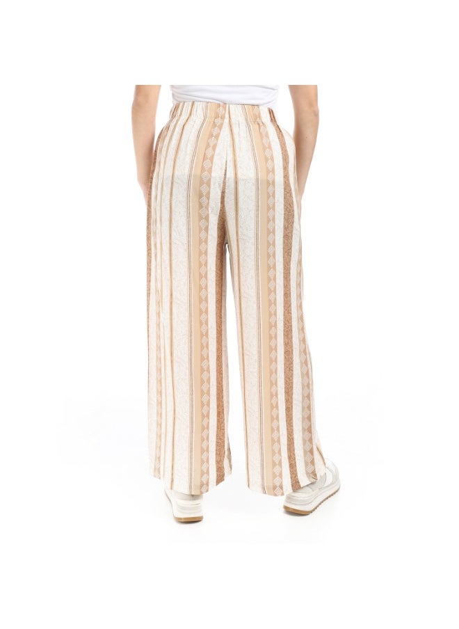 Cocktail 19220-striped pants-beige  - Image 3