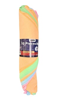 HERIOS 10-Piece Microfiber Cleaning Cloth Set multicolor 30x40cm  - Image 4
