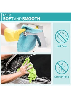 HERIOS 10-Piece Microfiber Cleaning Cloth Set multicolor 30x40cm  - Image 5