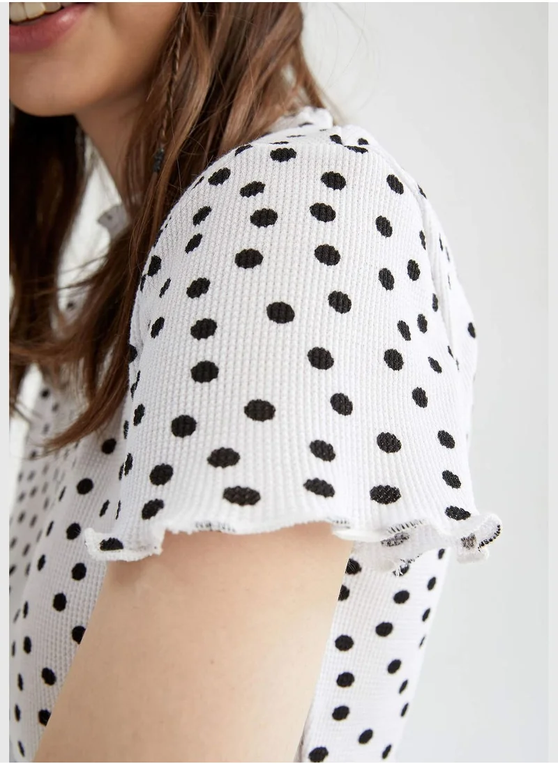 DeFacto Patterned Short Sleeve Shirt