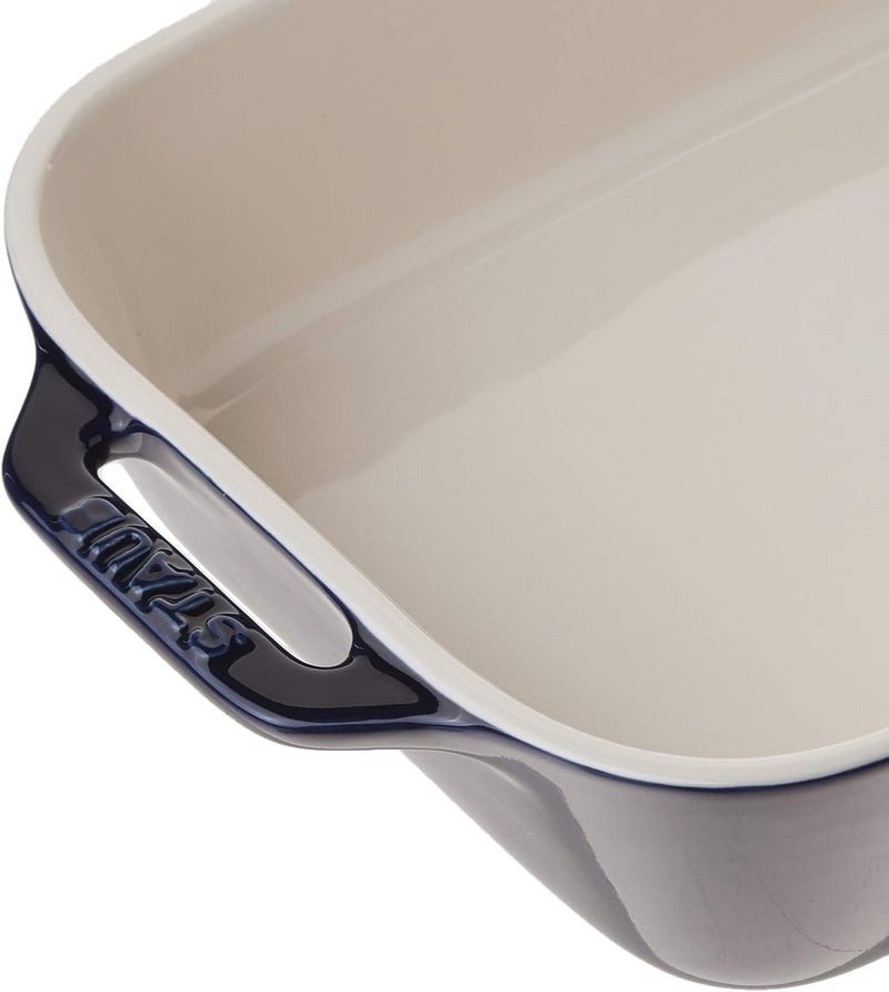 STAUB Ceramic Rectangular Gratin Dish, Dark Blue, 10.5" x 7.5" - Image 4