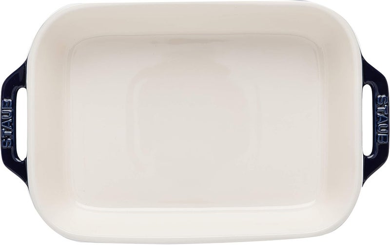 STAUB Ceramic Rectangular Gratin Dish, Dark Blue, 10.5" x 7.5" - Image 2