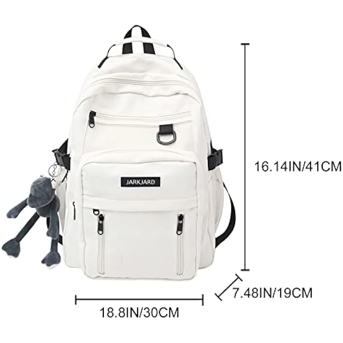 JARKJARD Cute Aesthetic Backpack Cute Backpack for School with Cute Pendant Casual Daypack Middle Student Travel College - Image 4