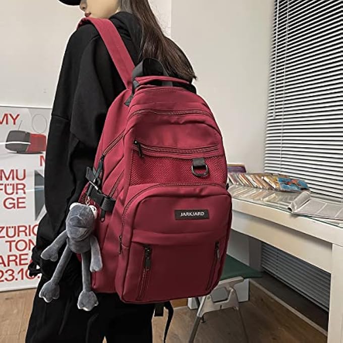 JARKJARD Cute Aesthetic Backpack Cute Backpack for School with Cute Pendant Casual Daypack Middle Student Travel College - Image 2