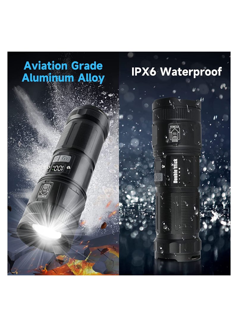 Generic - Rechargeable Flashlights High Lumens 120000 Lumens Super Bright LED Tactical Flashlights With COB Work Light High Powered Flashlight For Emergencies Camping Hiking - Image 1