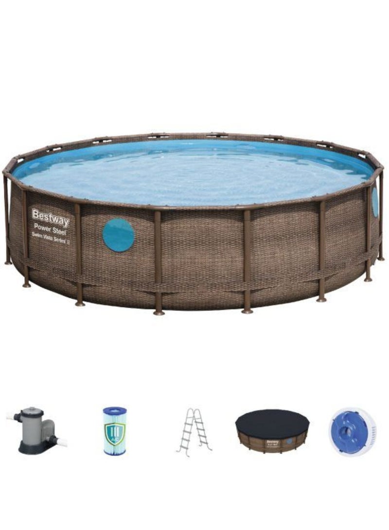 Bestway Power Steel Swim Vista Series II Round Pool 4.88mx1.22m - Image 1