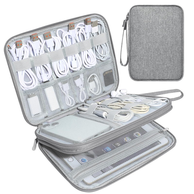 CILLA Electronics Organizer Travel, Travel Cord Organizer Case, Compact Electronics Accessories Bag for Cable, Cord, Charger, Phone - Image 1