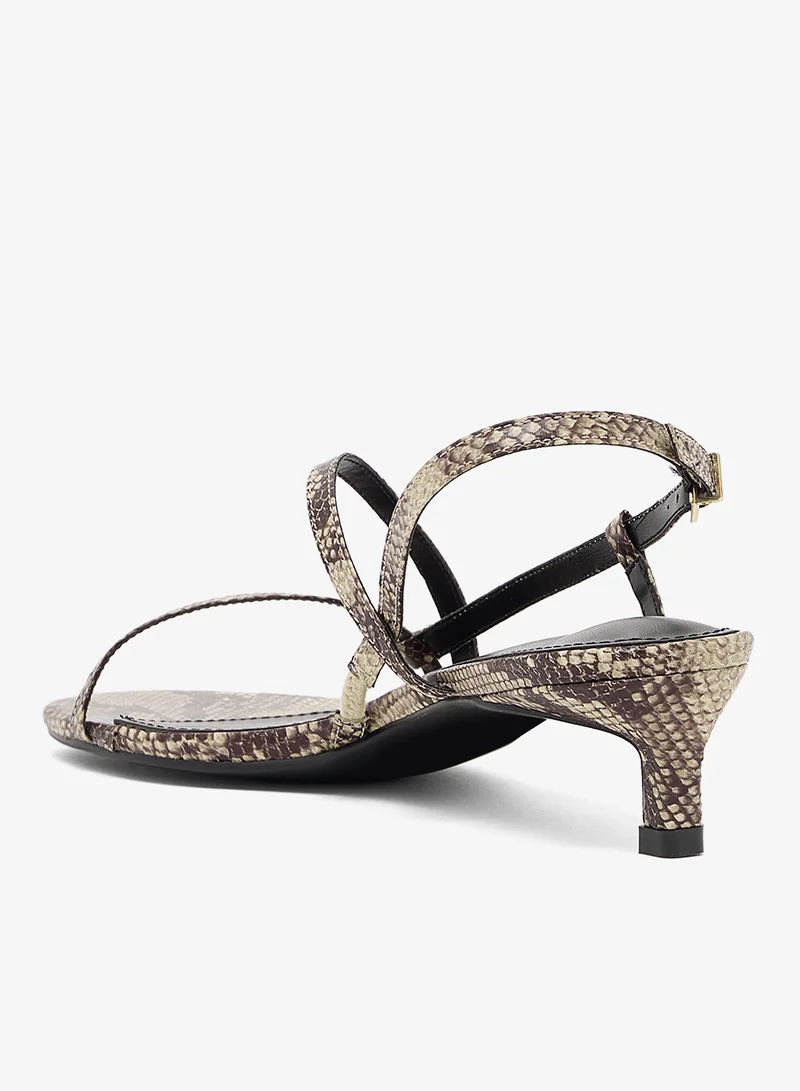 RAID snake pu Belinda Slingback Heeled Sandals for Women | Best Price UAE