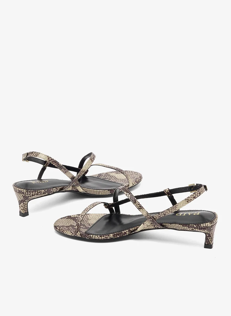 RAID snake pu Belinda Slingback Heeled Sandals for Women | Best Price UAE