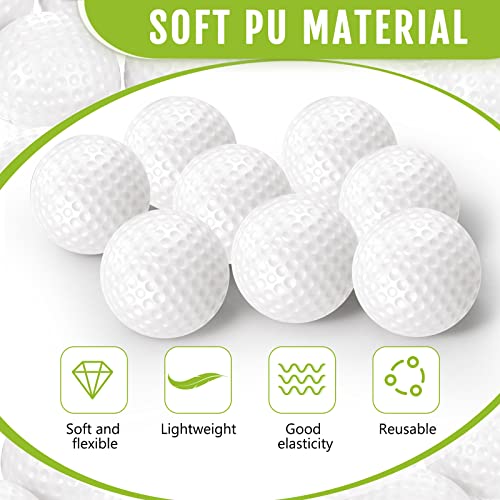 Junkin 80 Pcs Foam Golf Balls Practice Balls Realistic Feel and Flight Sport Training for Indoor or Outdoor Backyard Golf TrainingWhite - Image 3