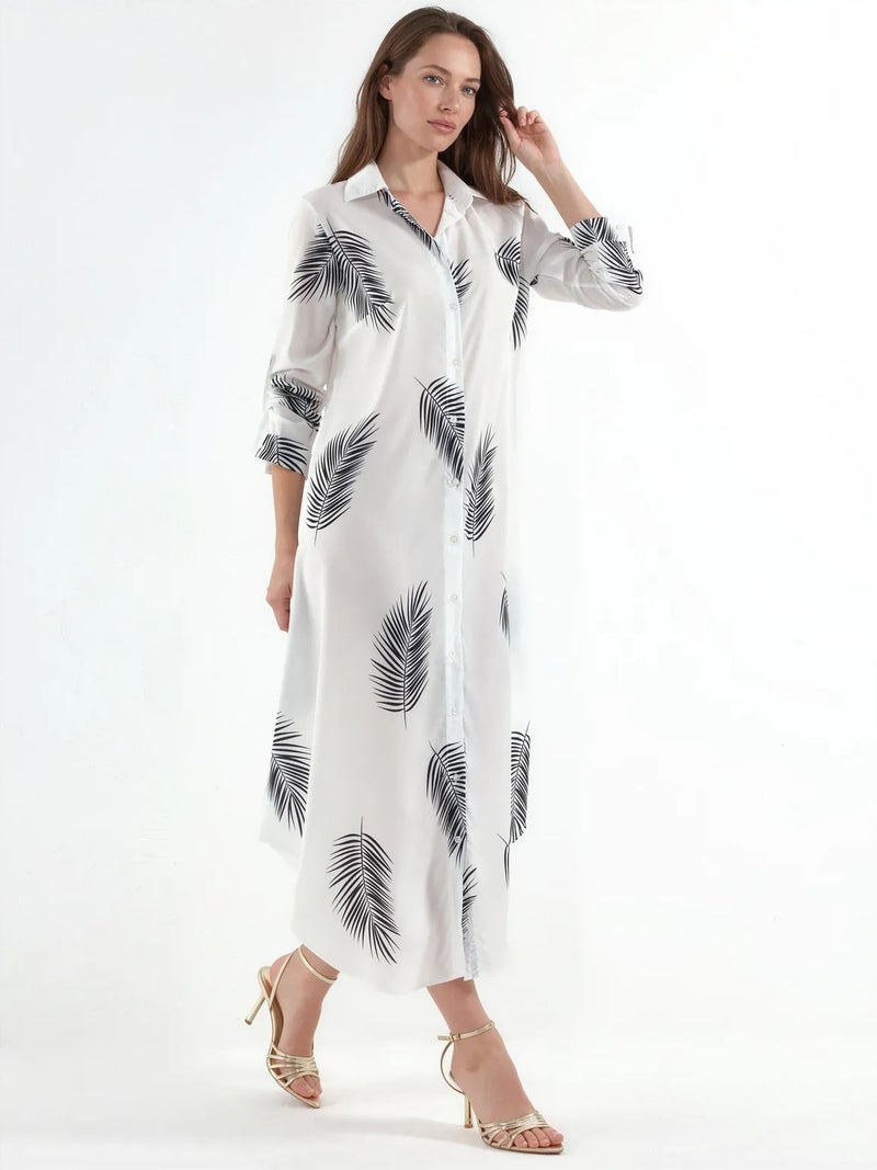 Jennyfer Text Print Maxi Shirt Dress - Image 2
