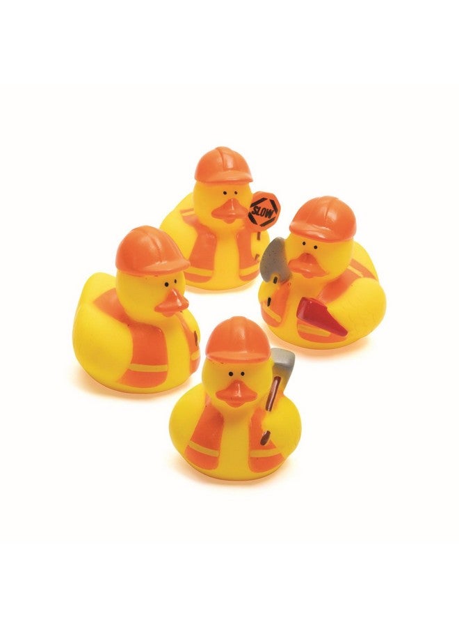 Fun Express Construction Rubber Duckies (Set of 12 Ducks) - Image 1