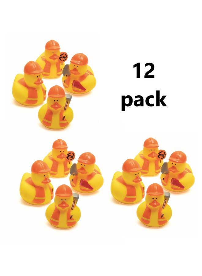 Fun Express Construction Rubber Duckies (Set of 12 Ducks) - Image 2