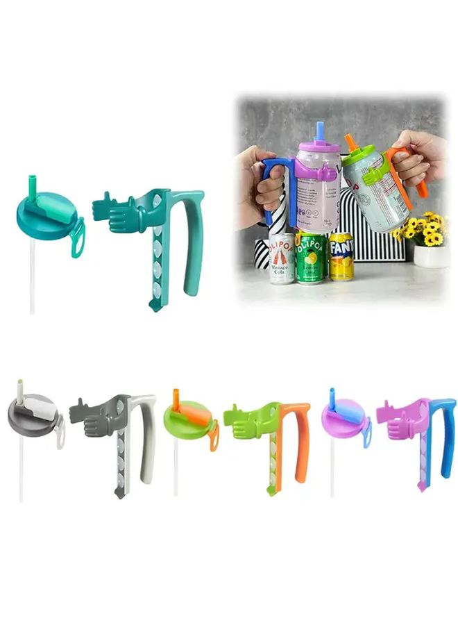 Blue Green Leakproof Soda Can Lids And Holders Set For 12oz Beverage Cans - Image 1