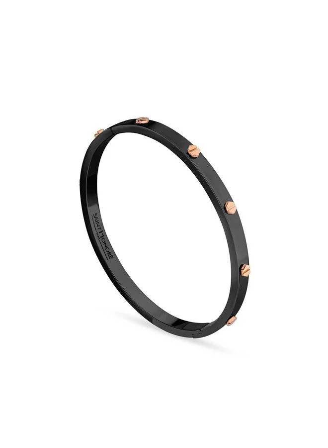 سانت هونور Haussman Black Stainless Steel Bangle for Women