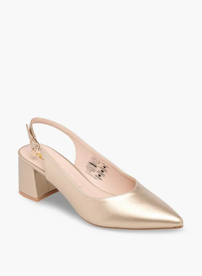 إكستي Women Pointed Toe Block Heel Mules