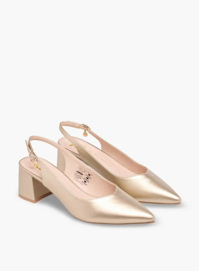 إكستي Women Pointed Toe Block Heel Mules