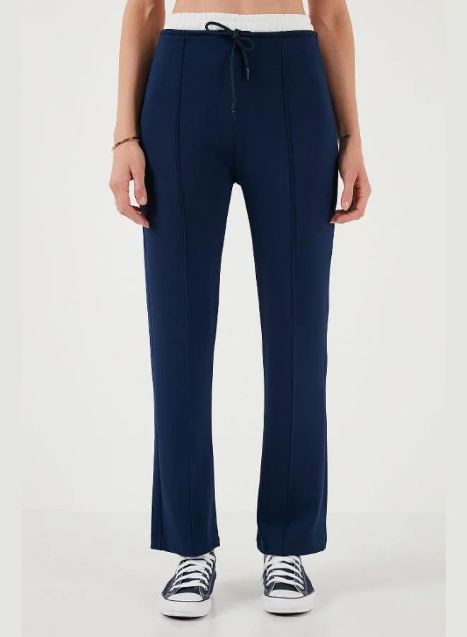 ليلا بنطلون رياضي نسائي واسع الساق بخصر عالٍ بقصة ضيقة من ليلا