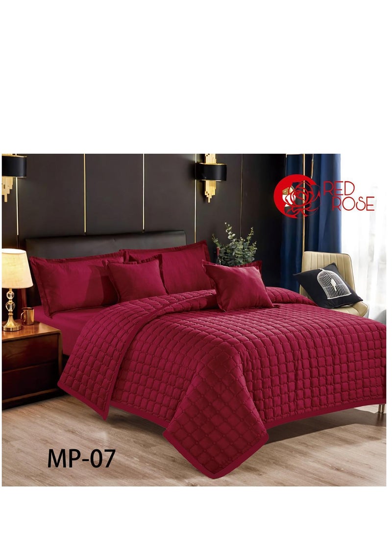 Red Rose Single bed comforter set, compressed quilt, 4-piece set, microfiber, size 220x160 cm.  - Image 1