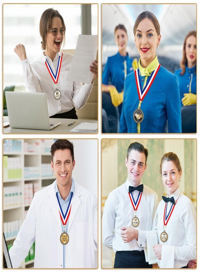 Ecation 24 Pcs 2'' Appreciation Award Medals Thank You Medals Employee Gifts Bulk with Red White Blue Neck Ribbon Office Party Awards Team Appreciation Present for Employee Colleague Retirement - Image 5